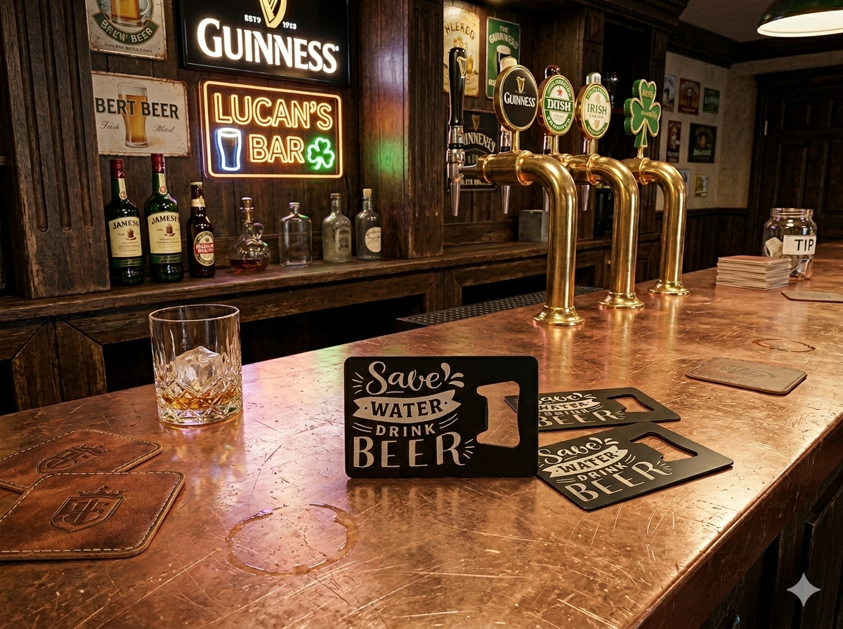 Credit card style bottle opener