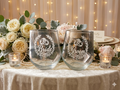 Bride & Groom laser engraved wine glass set