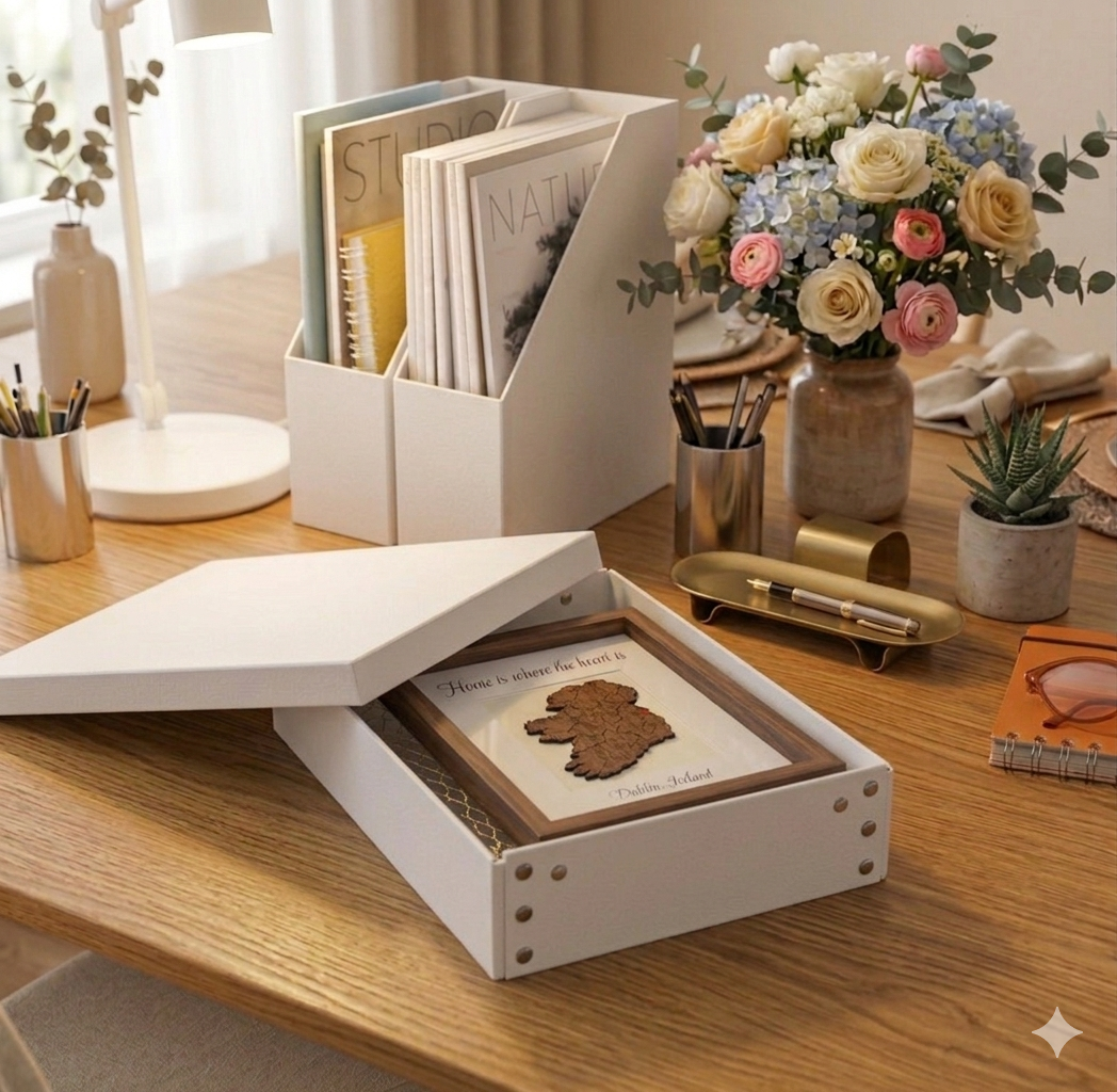 'Home is where the heart is' walnut picture frame