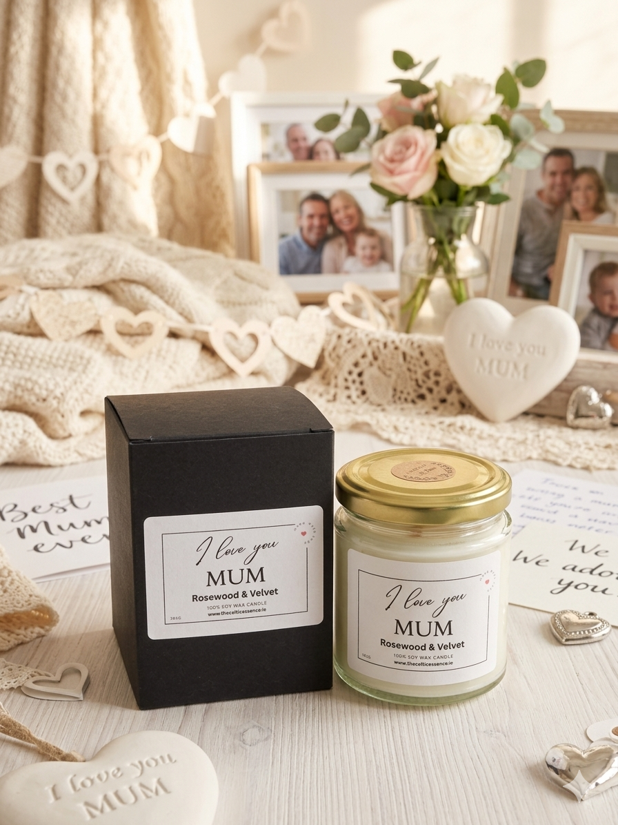 I Love You MUM Scented Soy Wax Candle with Gift Box