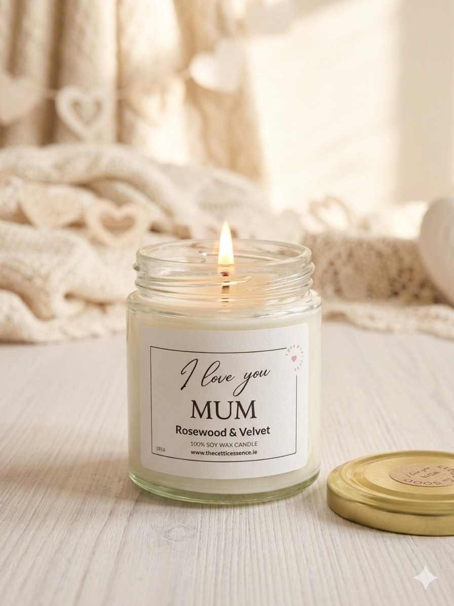 I Love You MUM Scented Soy Wax Candle with Gift Box