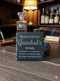 Grandad's Drink Slate Coaster