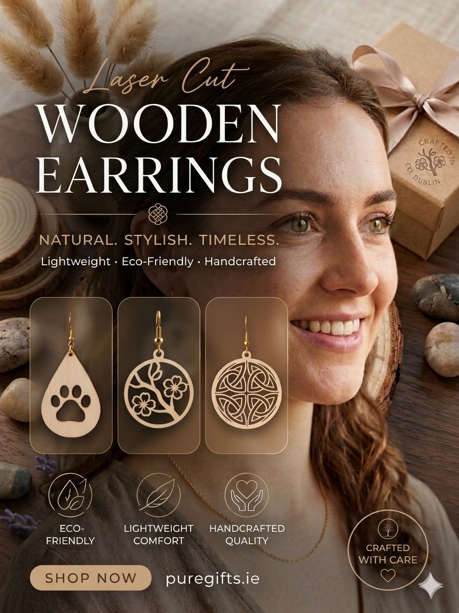 Celtic Laser Cut Wooden Earrings