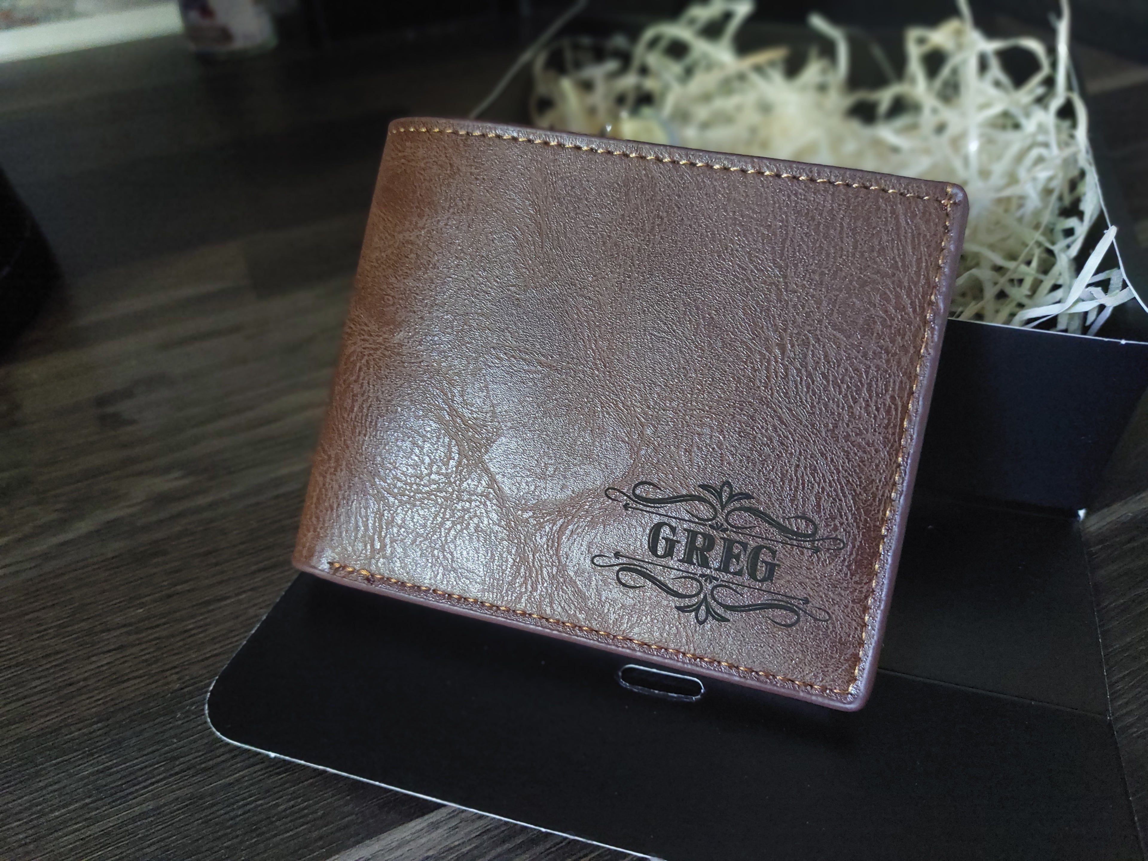 Personalised wallet and keyring gift set