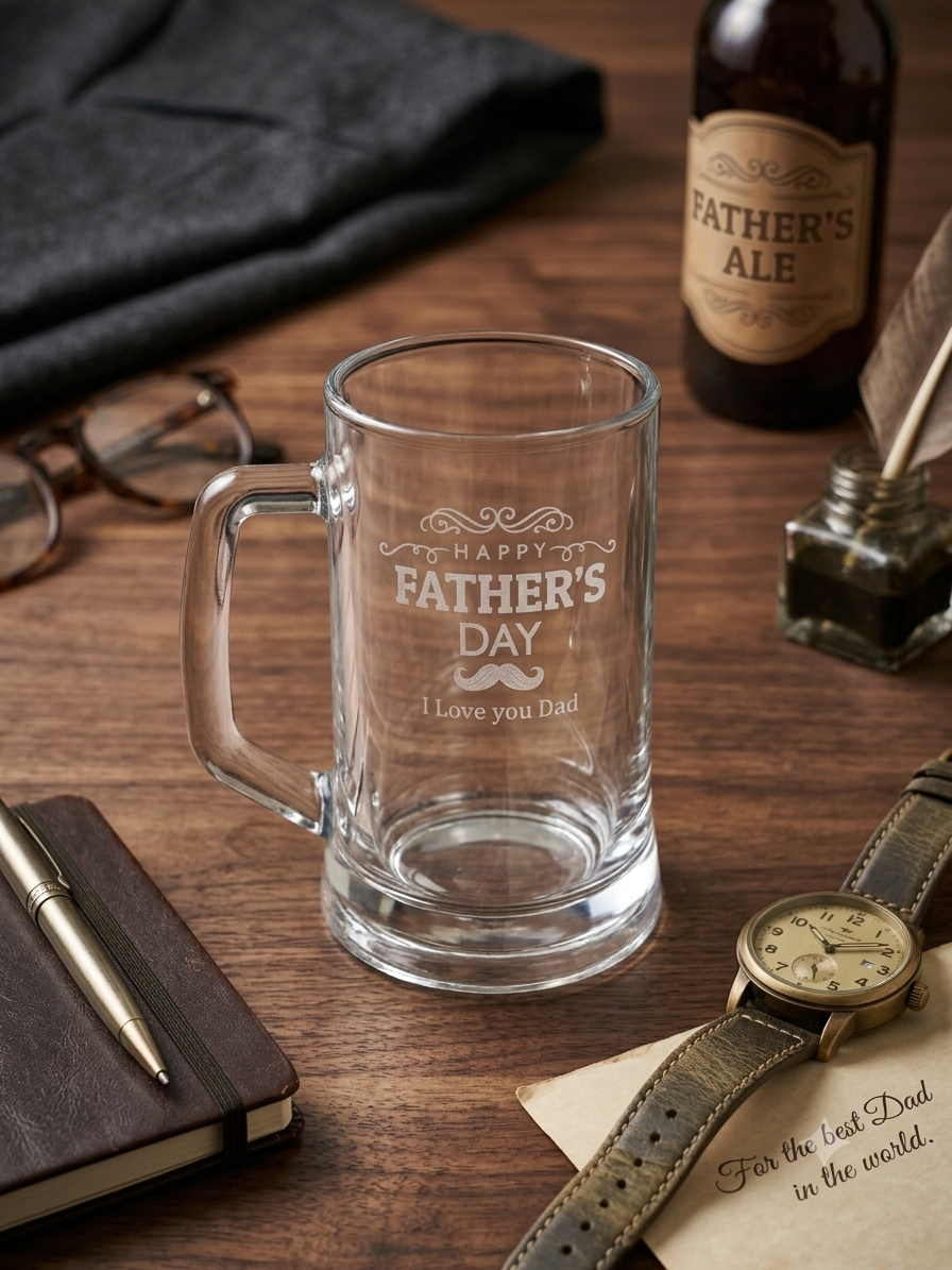 Happy Father's Day Beer Glass