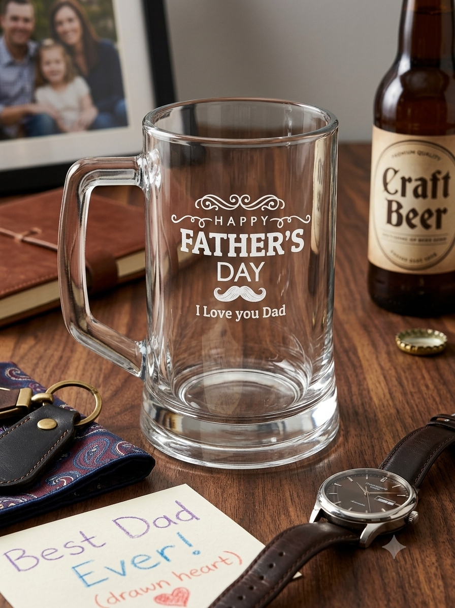 Happy Father's Day Beer Glass