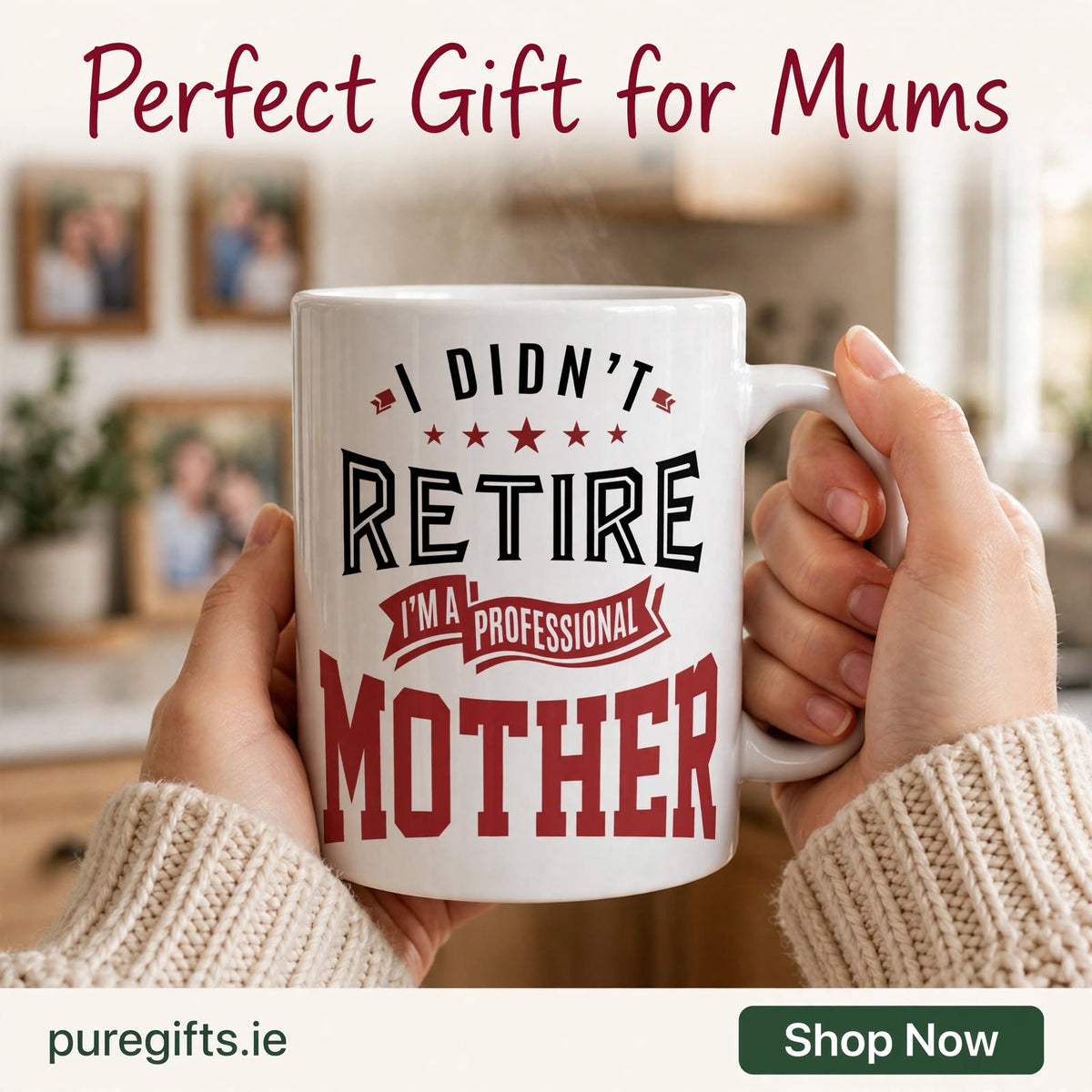 "I Didn't Retire, I'm a Professional Mother" 11oz Ceramic Mug