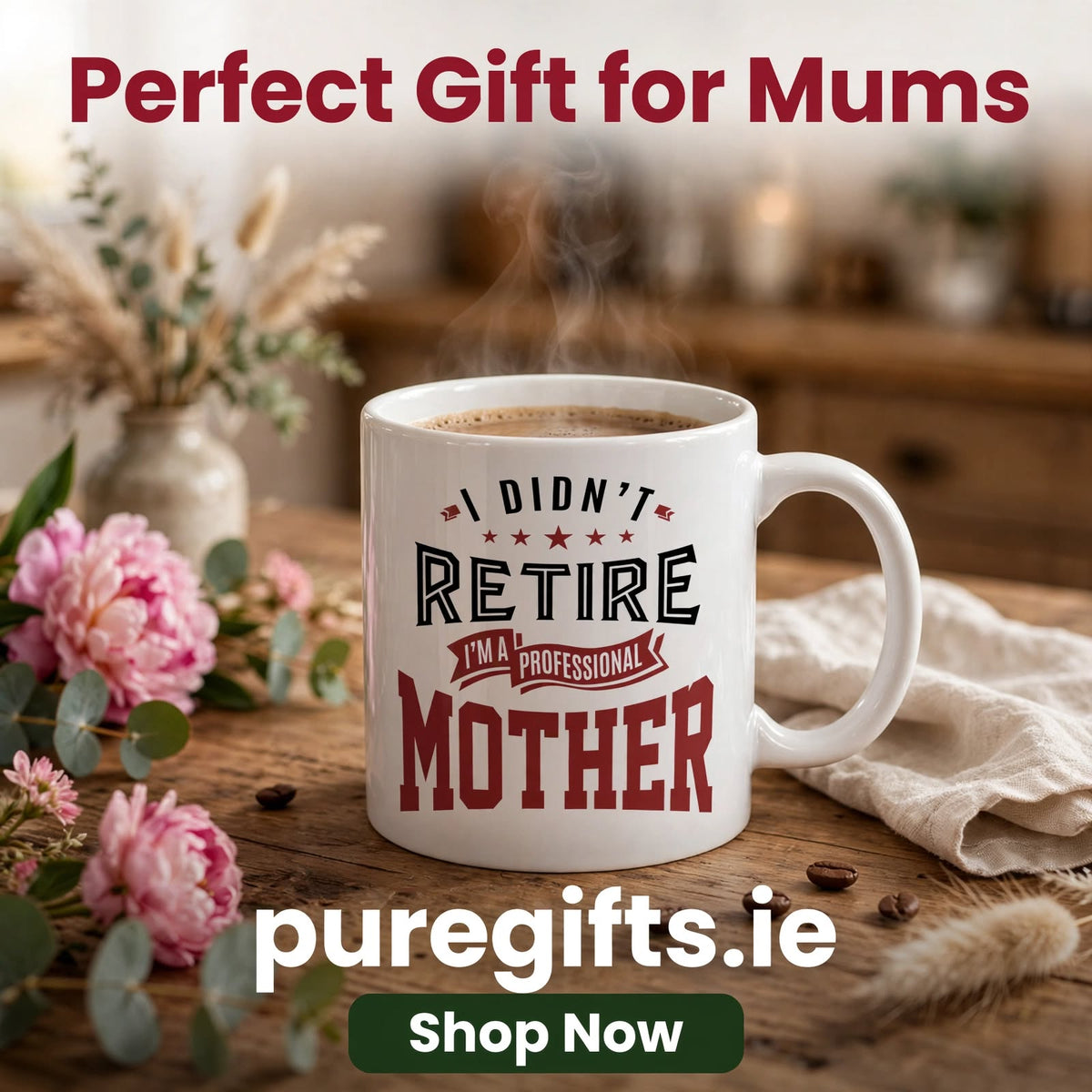 "I Didn't Retire, I'm a Professional Mother" 11oz Ceramic Mug