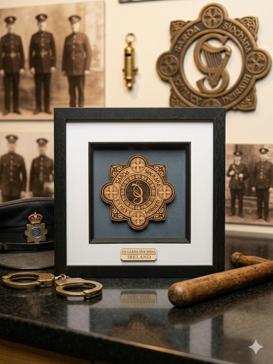 An Garda Síochána - Laser Cut & Engraved 3D Framed Picture
