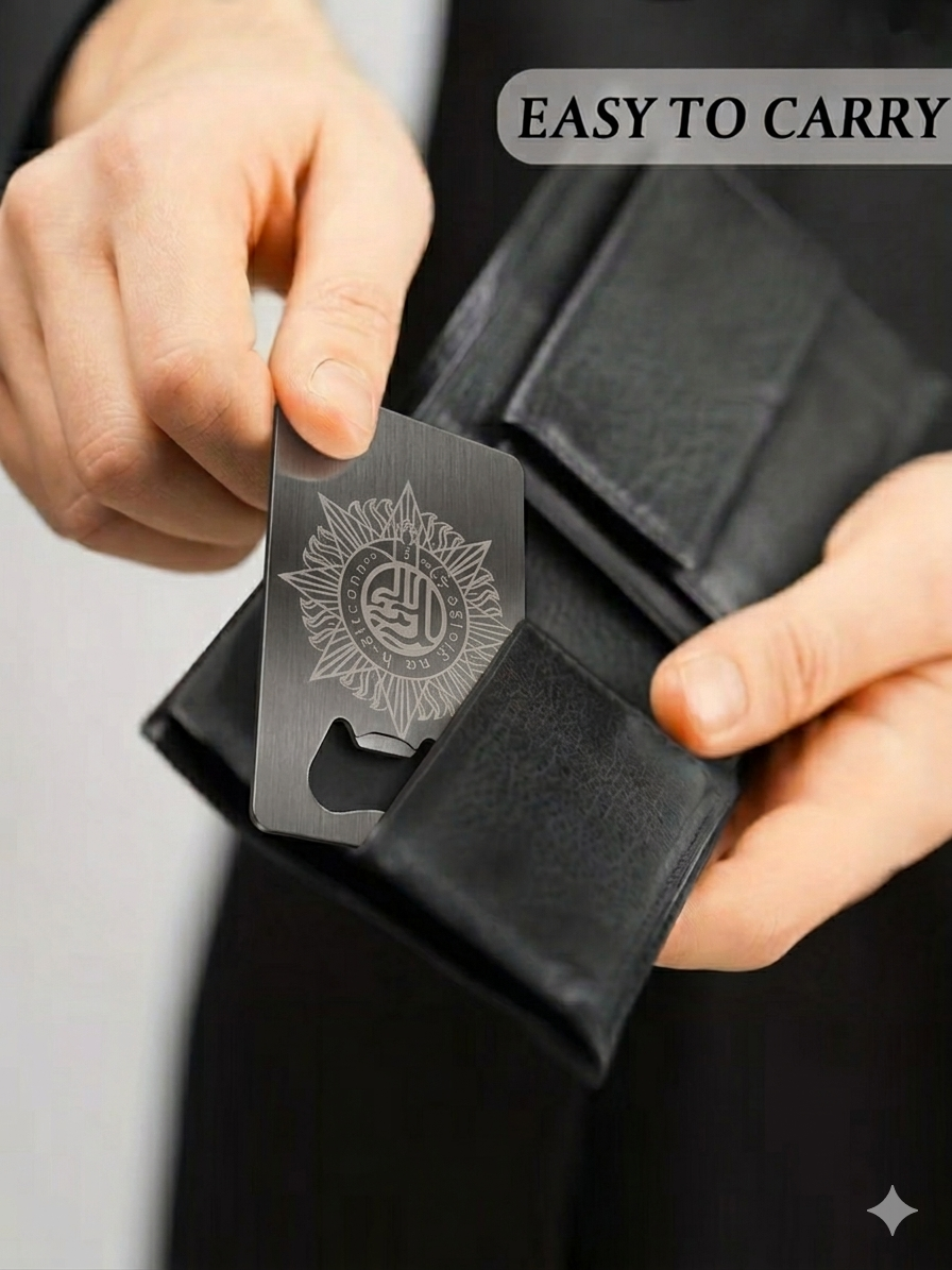 Irish Defence Forces - Engraved Steel Wallet Card Bottle Opener