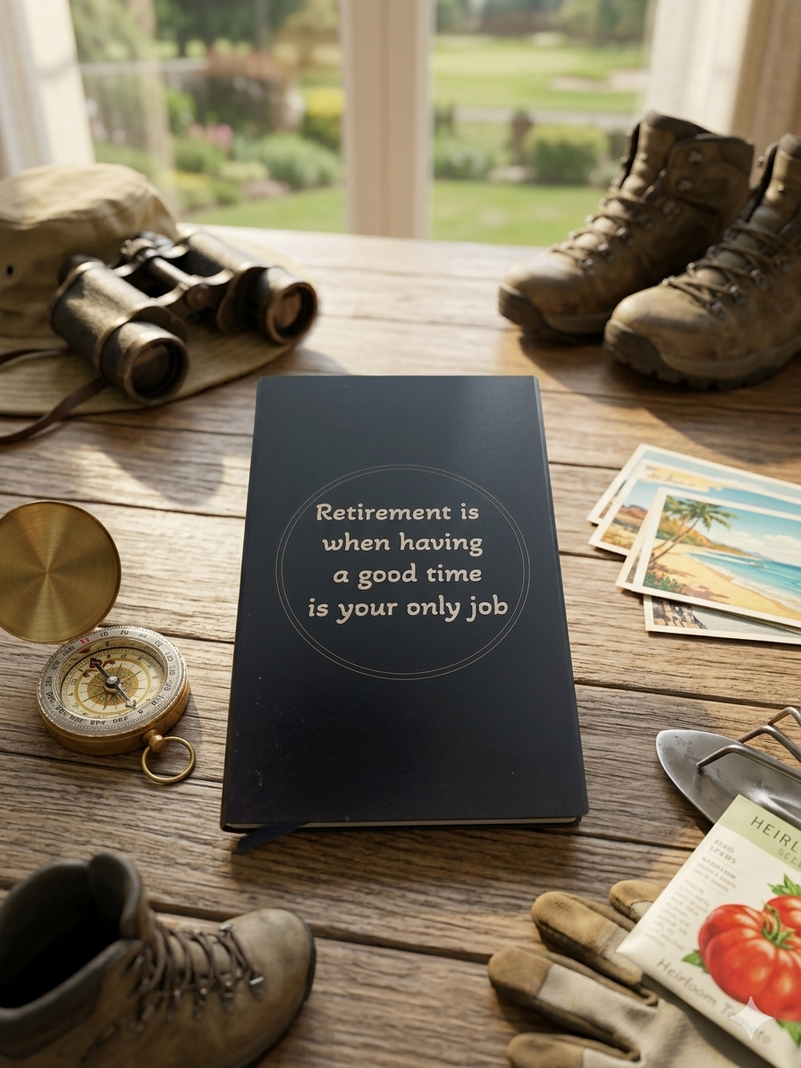 Retirement engraved card push up wallet