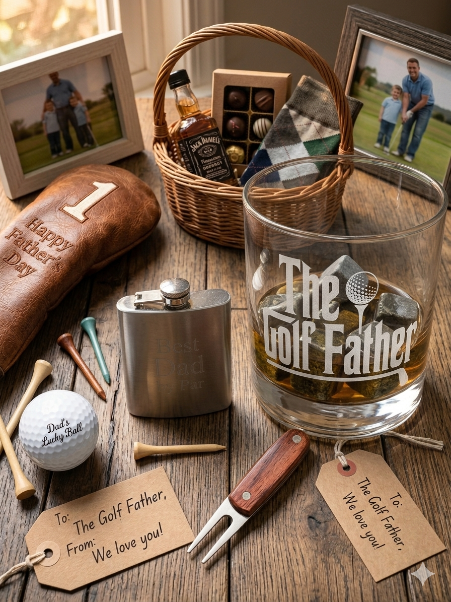 The Golf Father Whiskey Glass