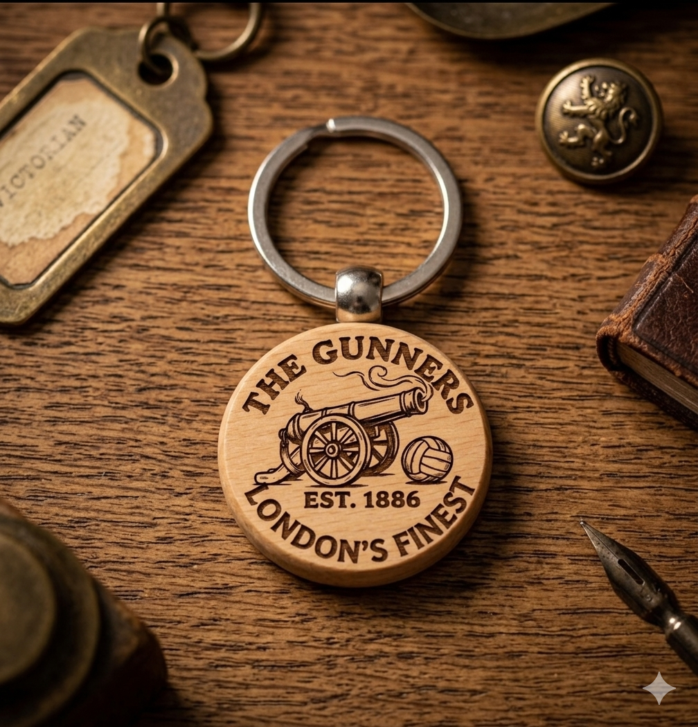 The Gunners Personalised Champions 25/26 Keyring