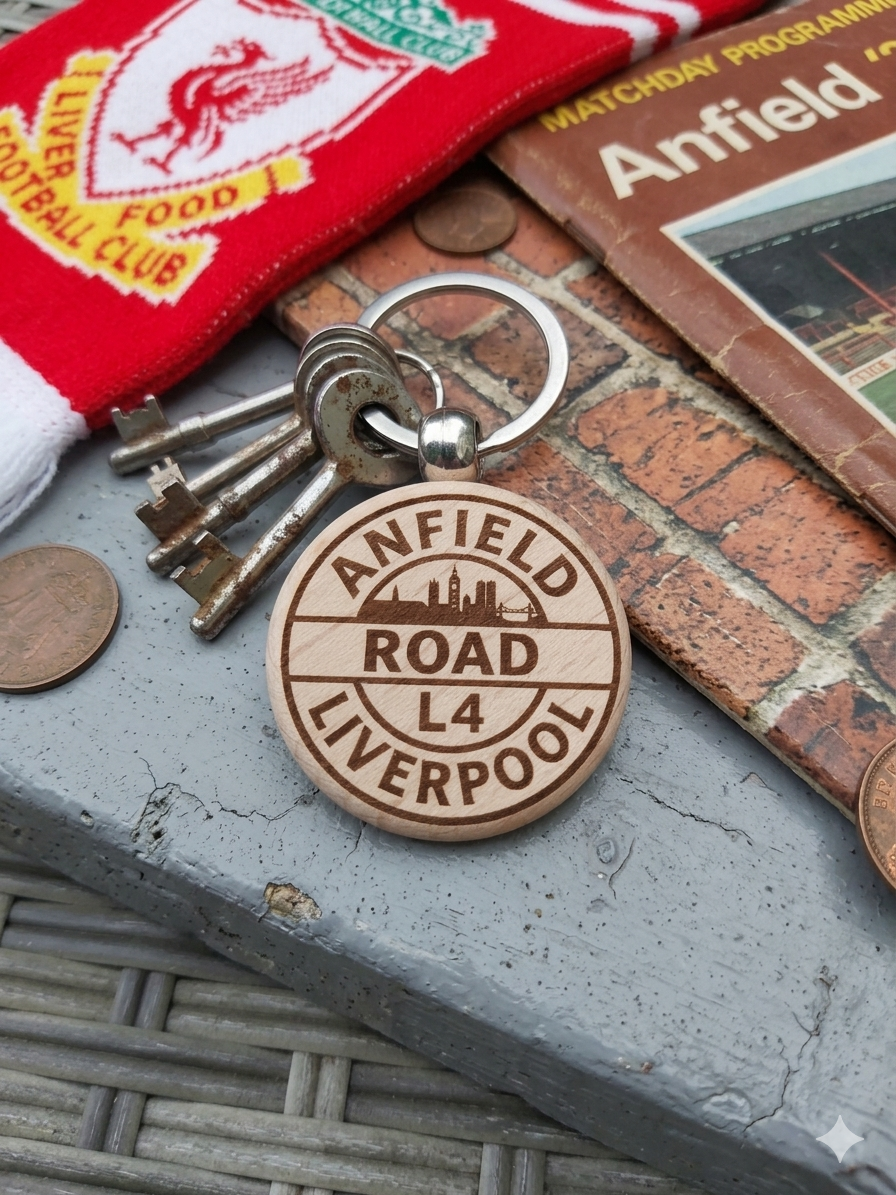 Personalised Liverpool supporters keyring