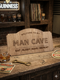 Man Cave Walnut Engraved Sign
