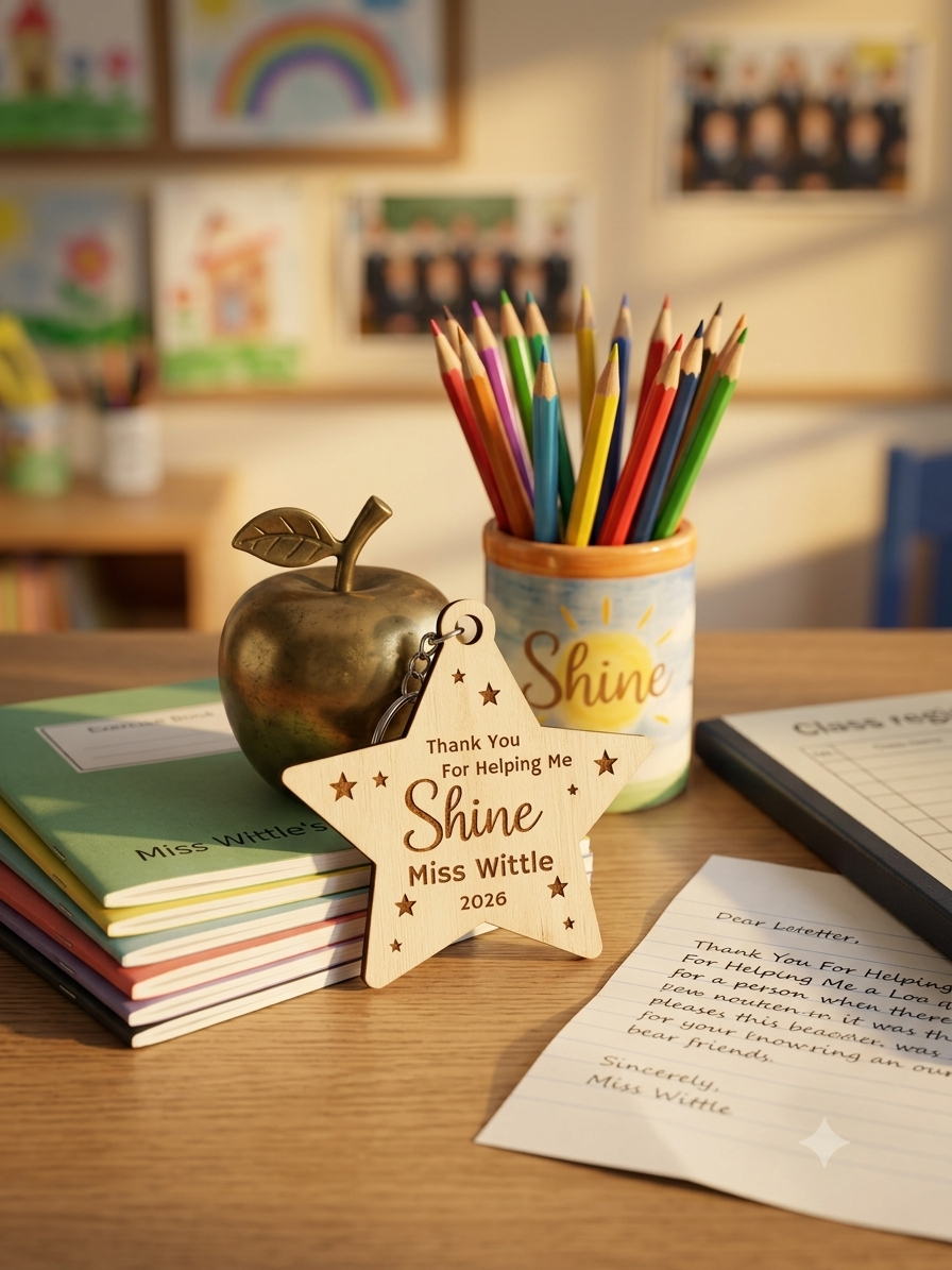 Personalised "Thank You" Teacher Keyring