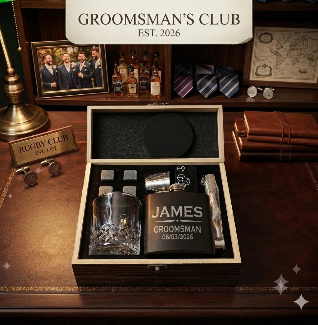 Personalised Groomsman Whiskey Gift Set