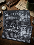 Official Old Fart Membership Card set of 2