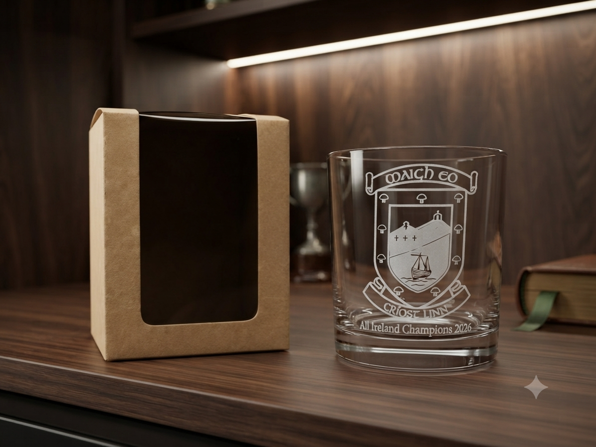Mayo All Ireland Champions 2026 Whiskey Glass