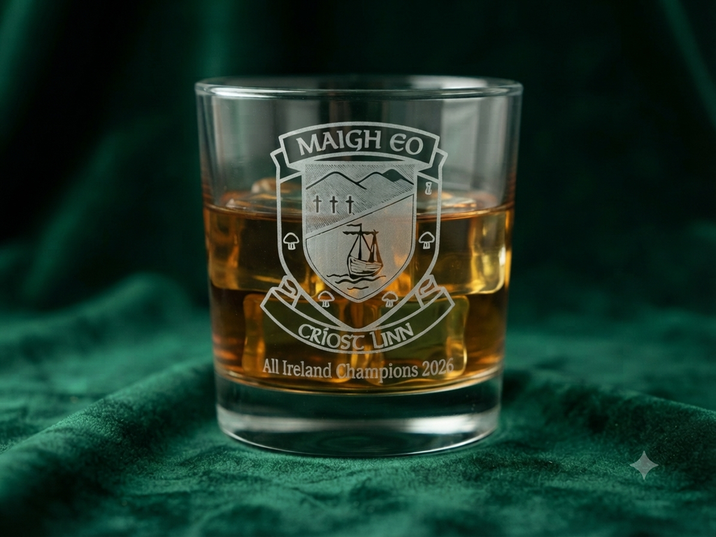 Mayo All Ireland Champions 2026 Whiskey Glass