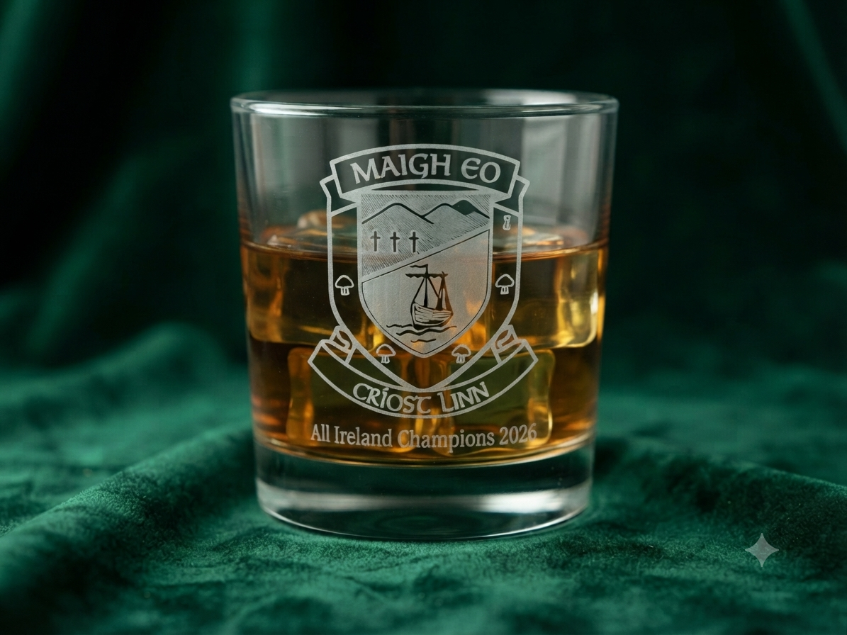 Mayo All Ireland Champions 2026 Whiskey Glass