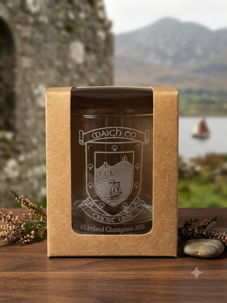 Mayo All Ireland Champions 2026 Whiskey Glass