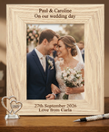 Personalised Wooden Wedding Engraved Picture Frame