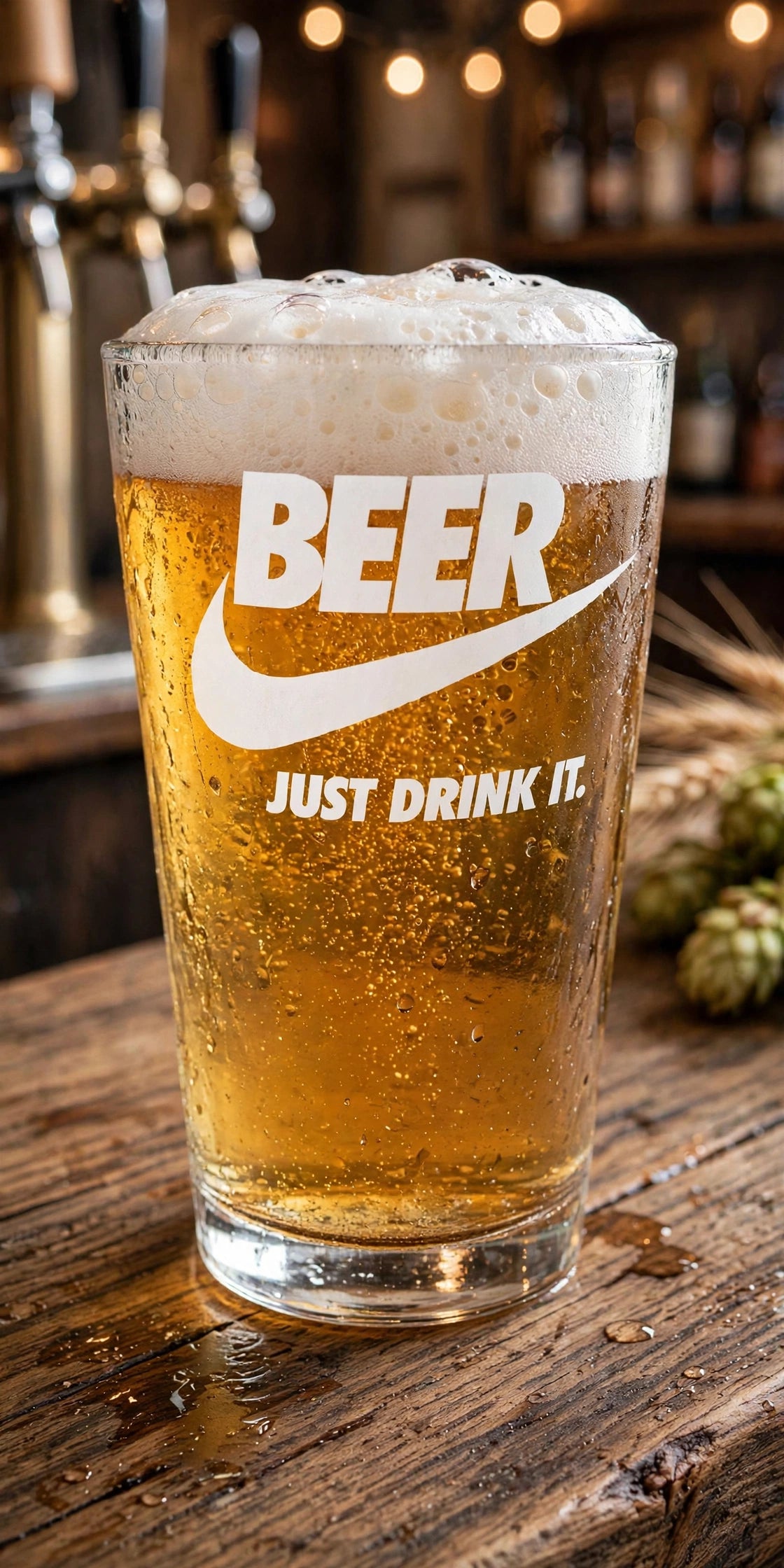 BEER - JUST DRINK IT Pint glass