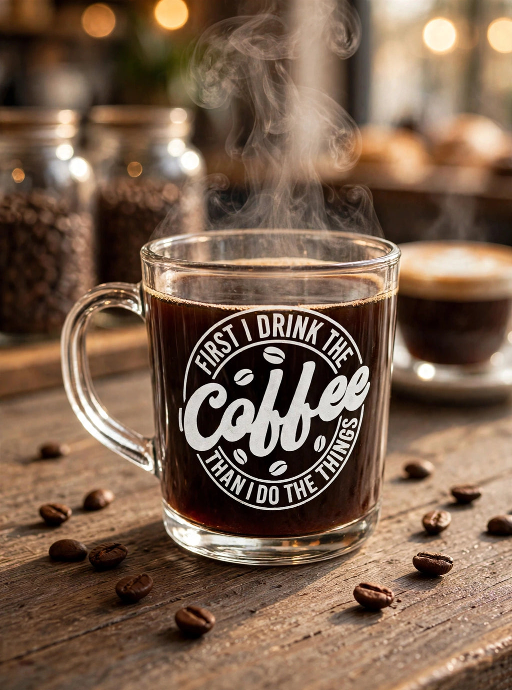 Laser Engraved 240ml Coffee Cup