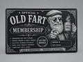 Official Old Fart Membership Novelty Business Cards (2pk)