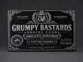 Grumpy Bastards Social Club Complaints Department Novelty Business Cards