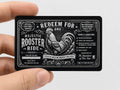 Majestic Rooster Ride Voucher Novelty Business Cards (2pk)