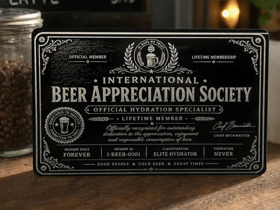 International Beer Appreciation Society Lifetime Membership Business Cards (2pk)
