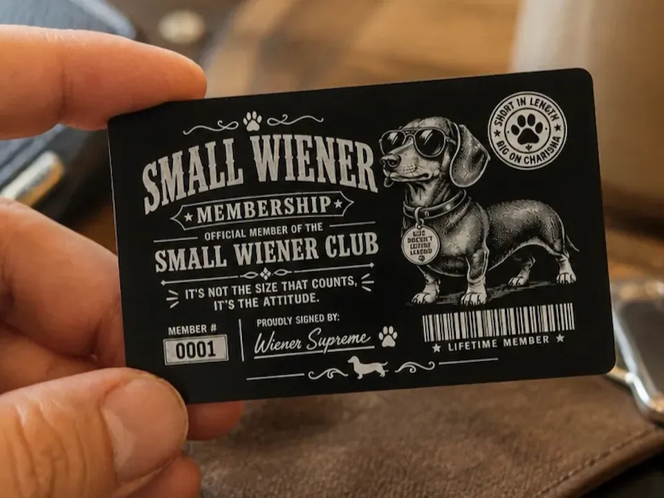 Small Wiener Club Membership Novelty Business Cards (2pk)