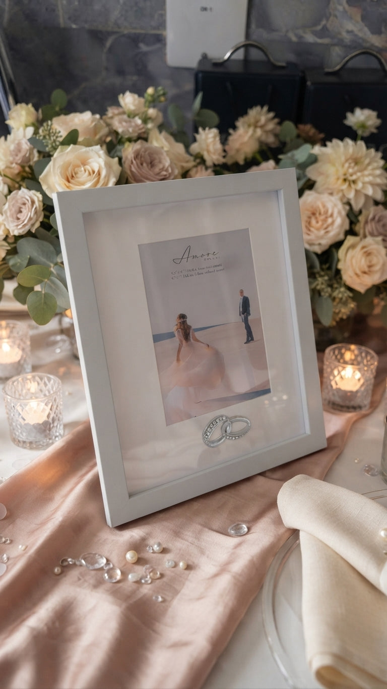 Elegant "Amore by Juliana" Wedding Keepsake Frame