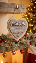 "Have Yourself A Merry Little Christmas" Santa Heart Plaque