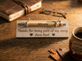 Personalised pen and wooden card