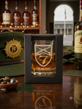 Irish Defence Forces 7th Infantry Battalion Engraved Whiskey Glass & Gift Box