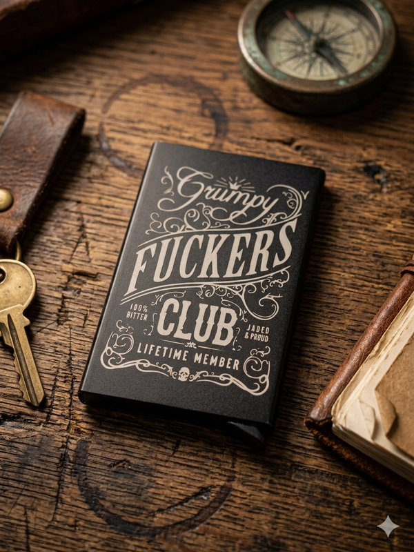 "Grumpy Fkers Club" Pop-Up RFID Wallet**