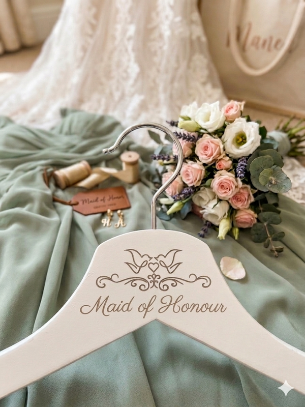 Maid of Honour Personalised Wedding Hanger