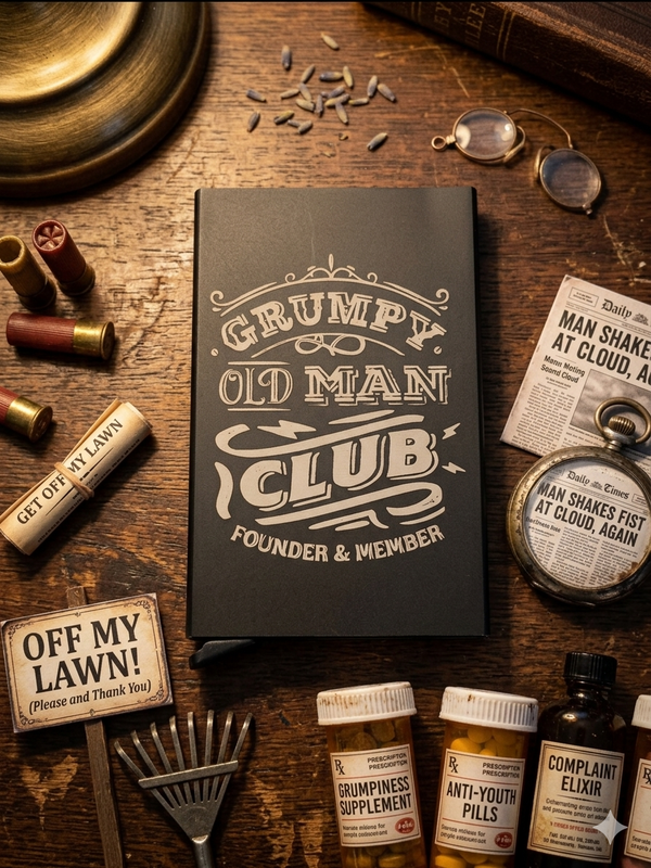 "Grumpy Old Man Club" Pop-Up RFID Wallet