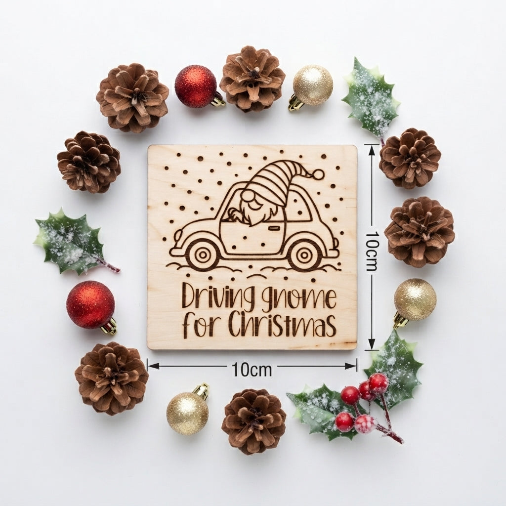 Christmas wooden coaster set of 2
