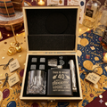 Personalised 40th Birthday Wooden Whiskey Glass and Hip Flask Ultimate Gift set