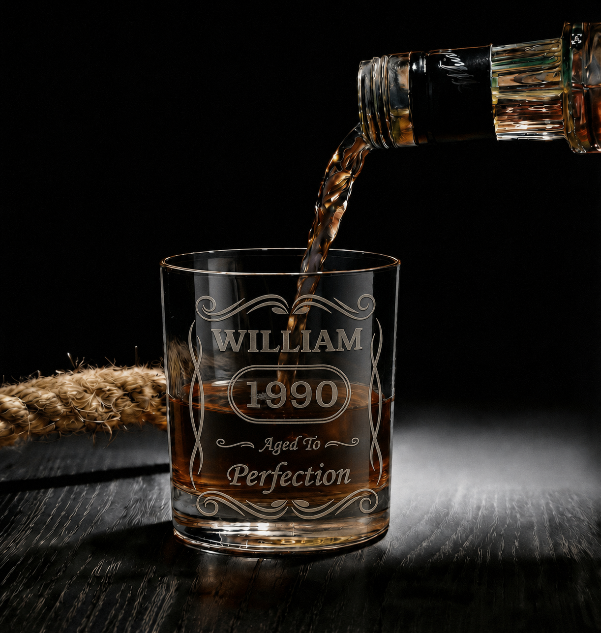 Personalised His or Hers Whiskey Glass