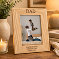Personalised Wooden "DAD" Engraved Picture Frame