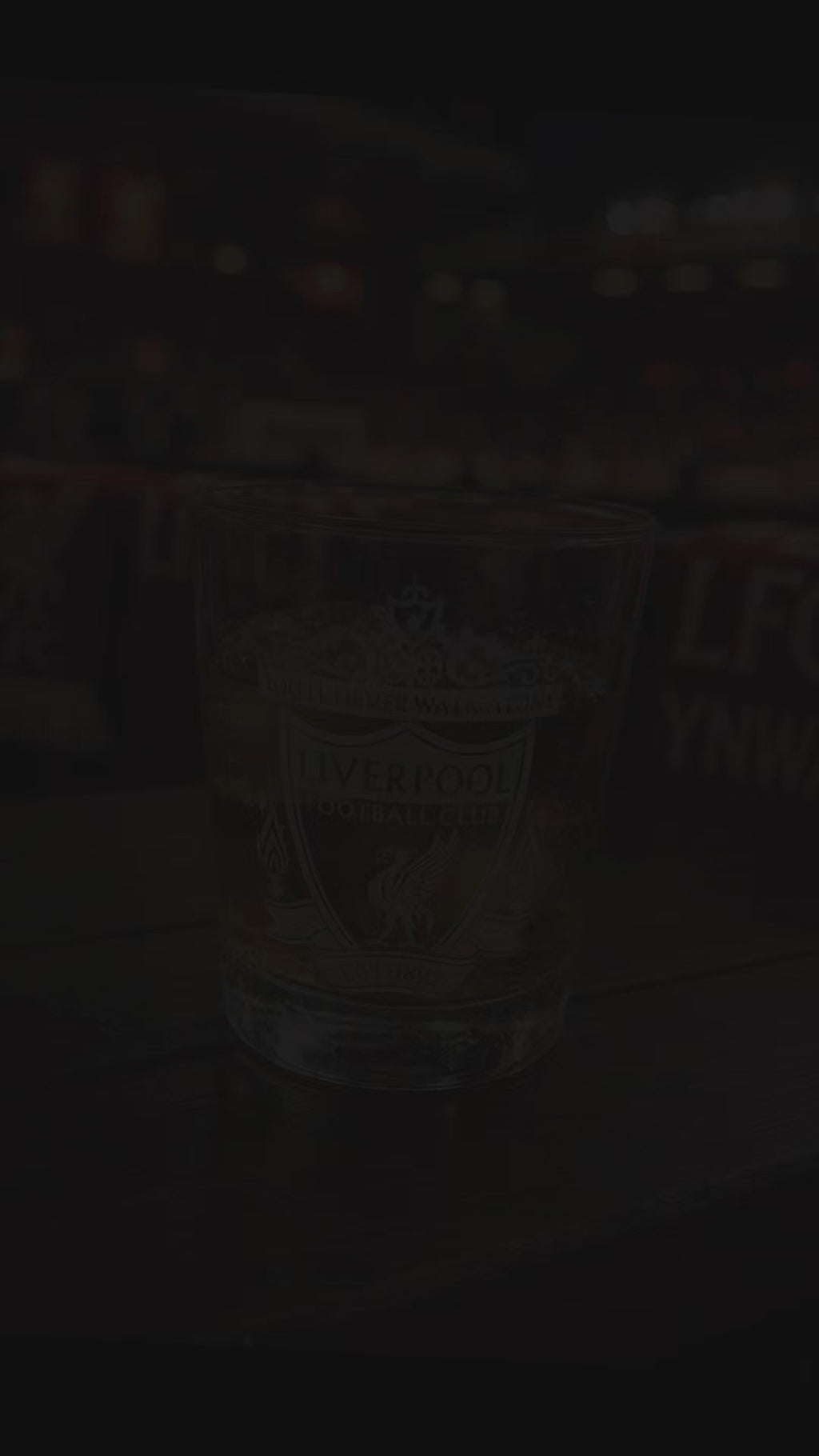 Liverpool engraved whiskey glass