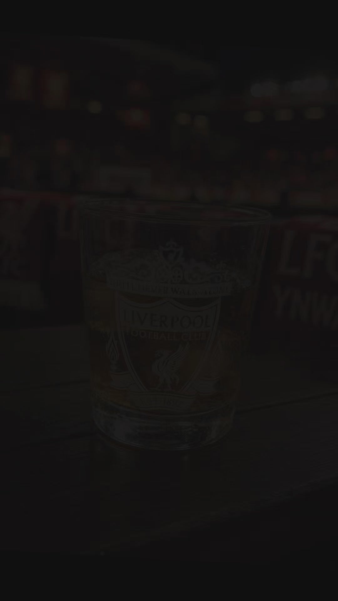 Liverpool engraved whiskey glass