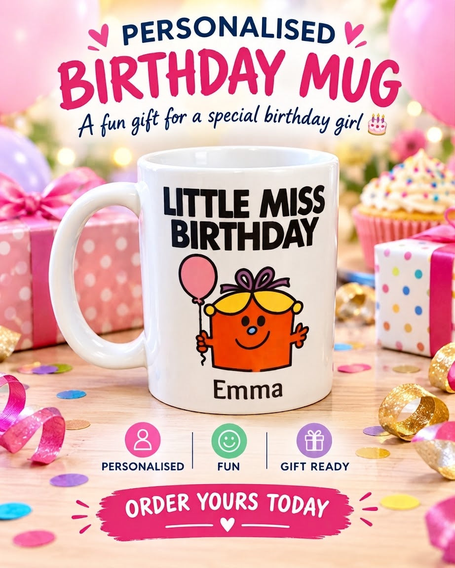 Personalised "Little Miss Birthday" Mug