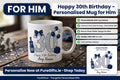 Happy 30th Birthday Personalised Mug for Him