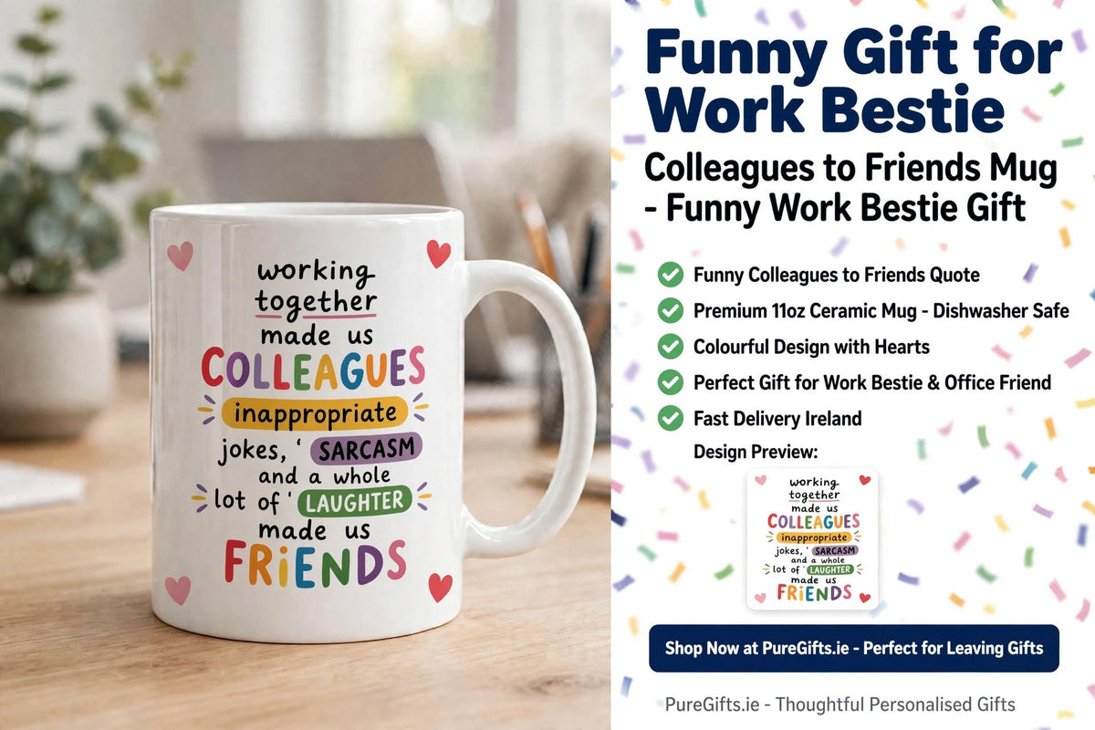 Working Together Made Us Colleagues Mug - Funny Work Bestie Gift | Colleagues to Friends Mug | Office Friendship Gift | Leaving Gift for Work Best Friend | 11oz